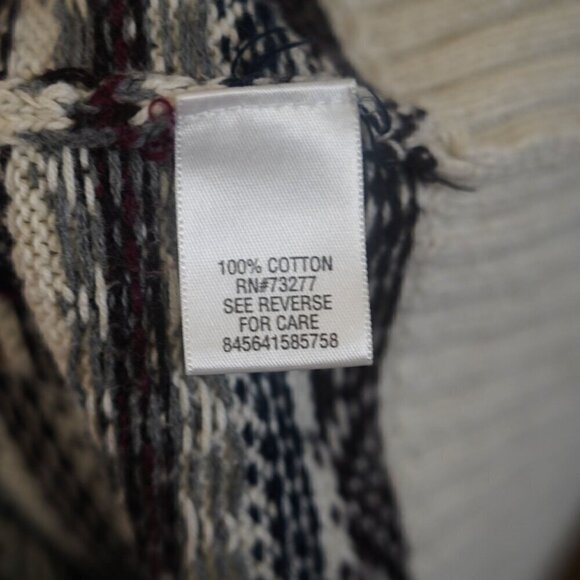 Croft & Barrow Mens Fisherman Sweater Long Sleeve Multicolor XXL Nordic Cotton - Picture 7 of 8